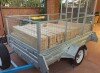 8 X 5 FT BOX TRAILER WITH CAGED SIDES AN