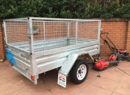 7x4ft caged trailer