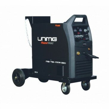 UniMig Wheel-mount MIG-TIG-Arc 250A Inverter - Upgraded Model 4-Wheel Geared Drive (KUMJR250K-SG)